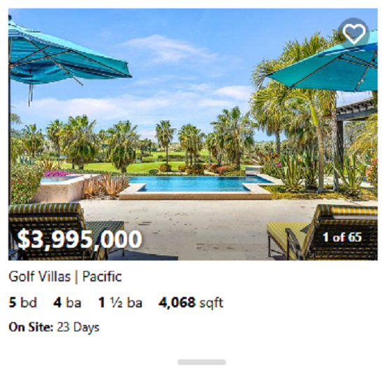 Luxury Diamante estate overlooking the Dunes golf course, featuring a private spa and firepit